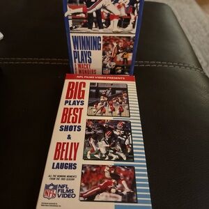 NFL VHS Big Plays, Best Shots & Belly Laughs", winning plays tapes 📼